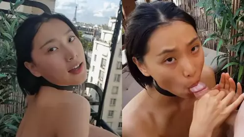 网红少女刘玥与男友在阳台激情做爱